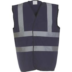 Gilet haute visibilité YOKO marine T.L Yoko - L bleu polyester 6933883202947_0