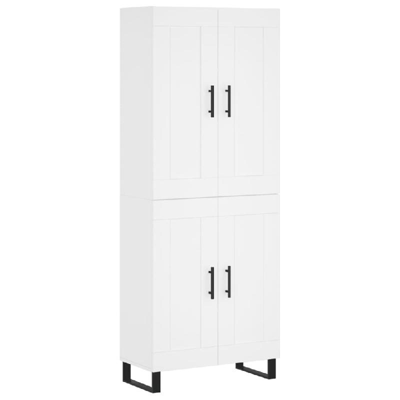Helloshop26 - Buffet bahut commode armoire meuble de rangement organisateur cuisine salle de séjour salon haut 69,5 x 34 x 180 cm 02_0032659 - Bois m_0