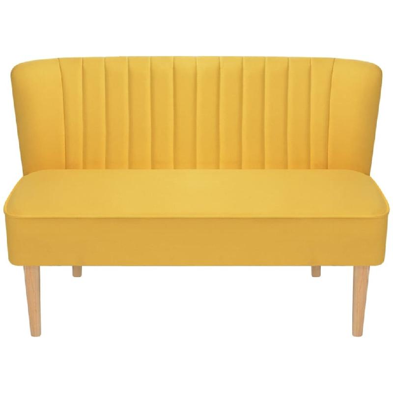 Helloshop26 - Canapé 117 x 55,5 x 77 cm tissu jaune  02_0019021 - jaune Bois massif 3000945688001_0
