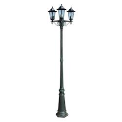 Helloshop26 - Lampadaire de jardin 3 bras 215 cm foncé/aluminium vert 02_0042534 - 3000218174675_0
