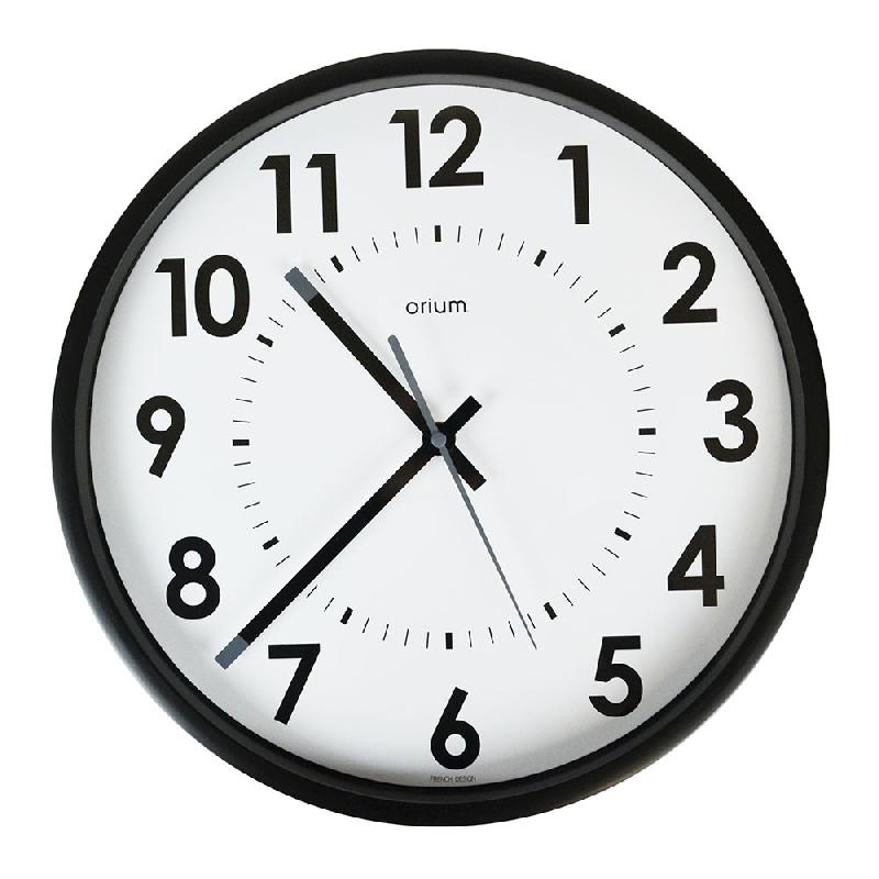 Horloge silencieuse Ø30 cm - cadran blanc avec chiffres noirs - mouvement à quartz silencieux_0