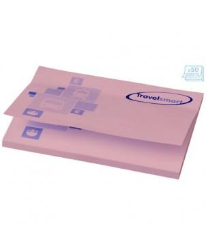 MÉMO-AUTOCOLLANTS STICKY-MATE 100X75MM ROSE CLAIR 100 FEUILLETS - BLOCS-NOTES REPOSITIONNABLES PERSONNALISÉS