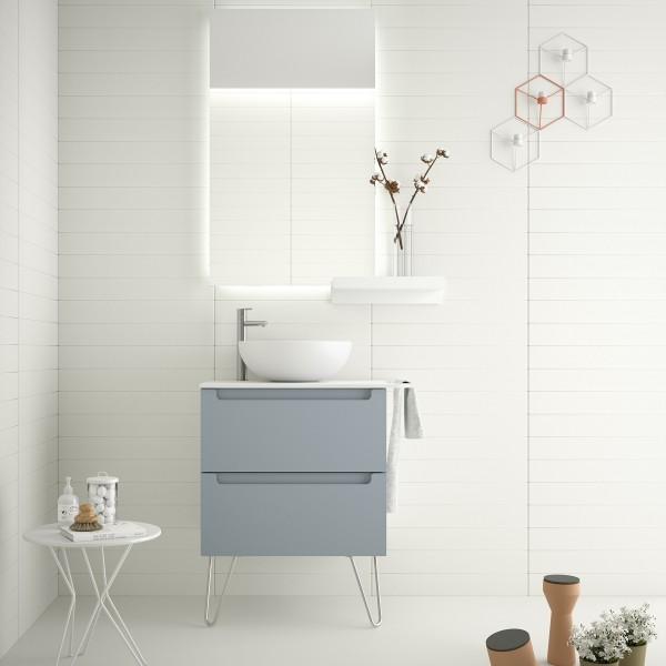 MEUBLE MONTERREY 600 2 TIROIRS MÉTALLIQUE BLUE FOG 598 X 540 X 450 MM - SALGAR 81720