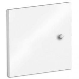 MTI LOT DE 2 PORTES + FOND DE BIBLIOTHÈQUE MULTI-CASES COLORIS BLANC