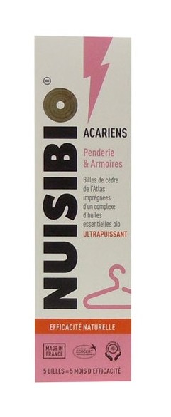 NUISIBIO - BILLES CÈDRE NUISIBIO - ANTI-ACARIENS PENDERIE ET ARMOIRES