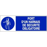 PANNEAU PORT D'UN HARNAIS DE SÉCURITÉ OBLIGATOIRE