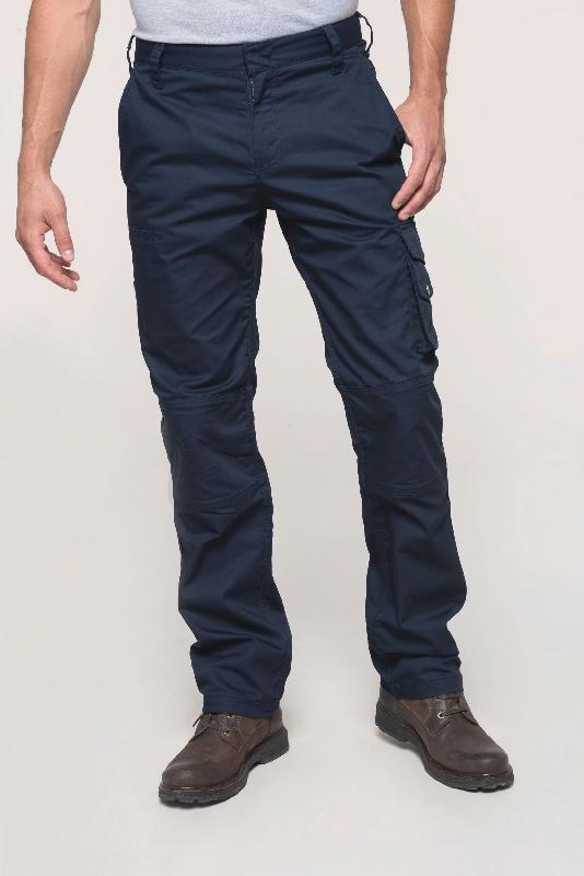Pantalon de travail multipoches homme WK795 - 65% polyester 35% coton - Genoux préformés - Résistant et souple_0