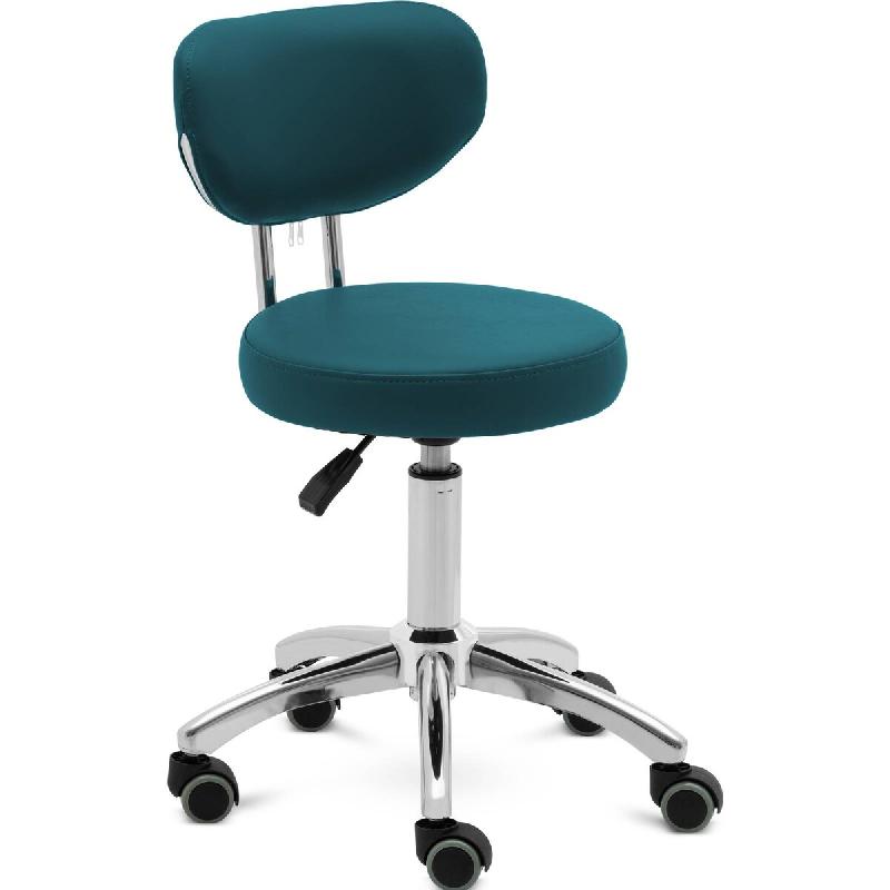 Physa - physa ASCONA TURQUOISE Tabouret à roulettes 150 kg 46 - 60 cm Turquoise Tabouret à roulettes avec dossier Tabouret à roulettes - bleu 40628_0