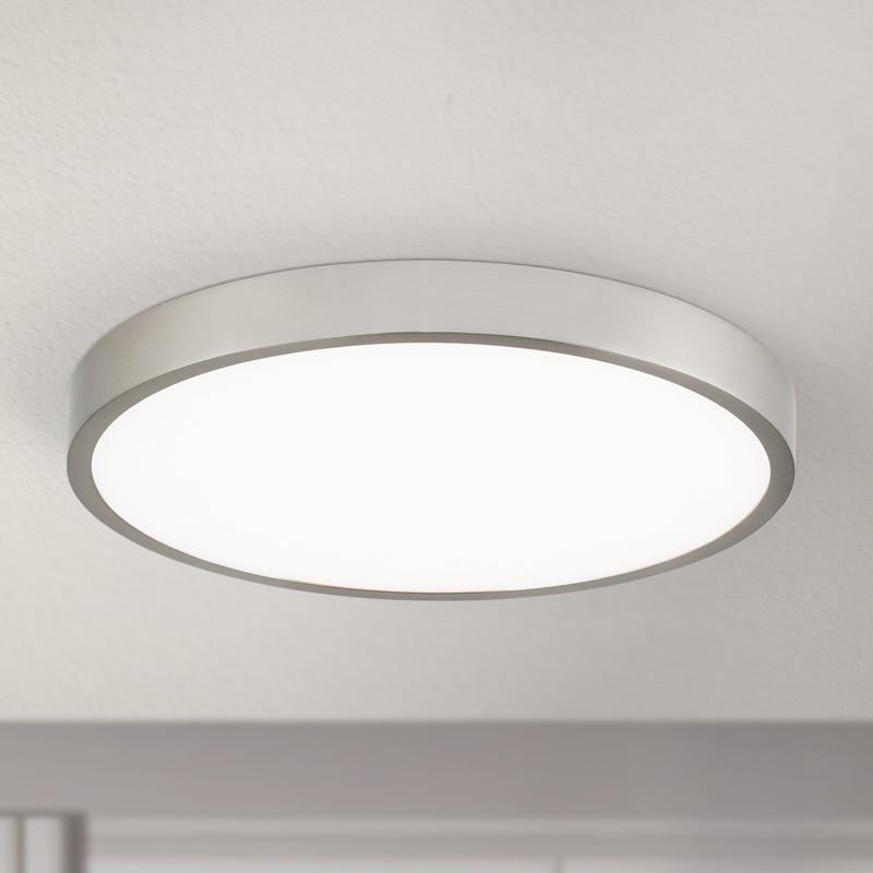 ORION PLAFONNIER LED BULLY, NICKEL MAT, Ø 24 CM