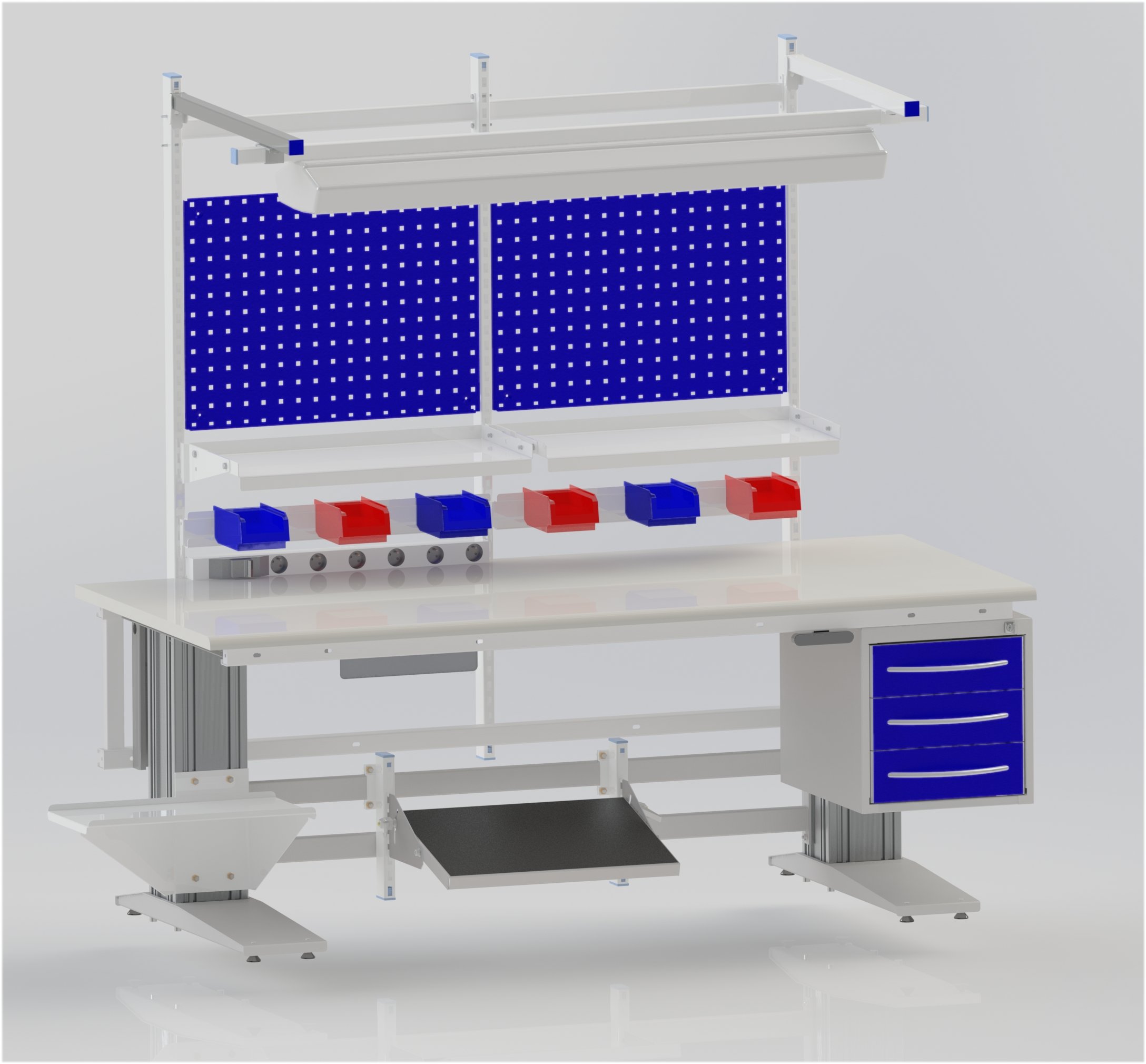Poste de travail motorisé ATS 600 - réglable en hauteur de 650 à 1050 mm - charge jusqu'à 300 kg - version ESD disponible_0