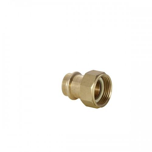 RACCORD ÉCROU LIBRE BRONZE FF 26X34 - DIAMÈTRE 22 MM - PRESS CONEX BANNINGER