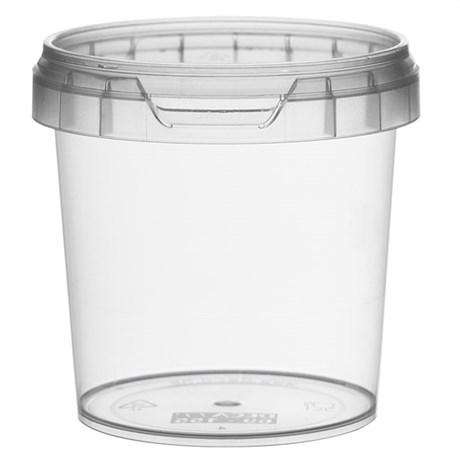 RÉCIPIENT INVIOLABLE + COUVERCLE 155 ML D.6.9X6.8 CM PP TRANSPARENT (VENDU PAR 960)