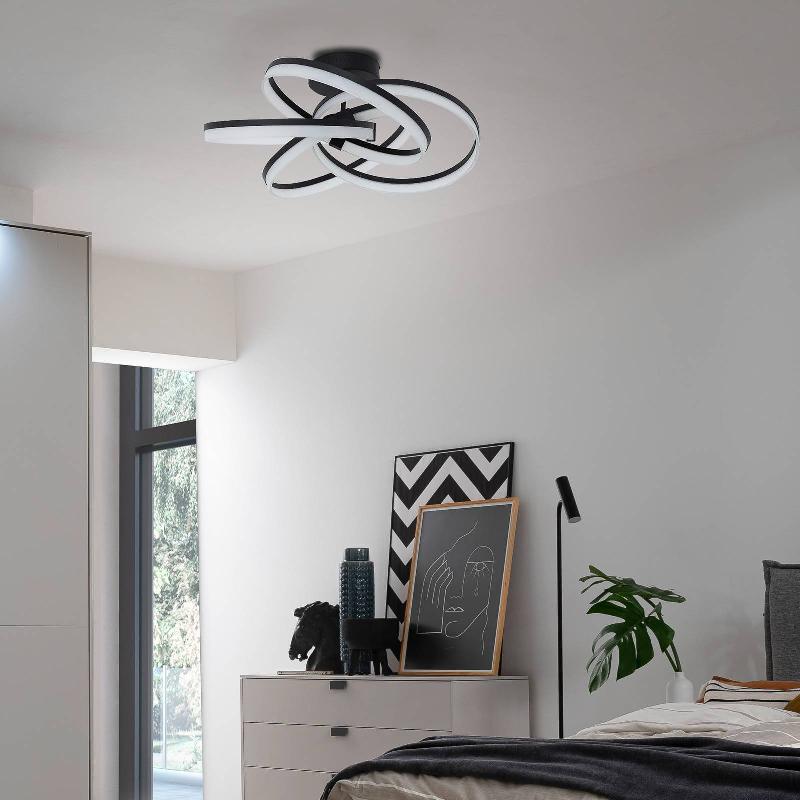 SCHÖNER WOHNEN LOOP PLAFONNIER LED CCT NOIR