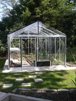 Serre de jardin Top Promo Euro-Maxi - 3,09 m x 4,57 m - verre trempé et aluminium - réf A0882_0