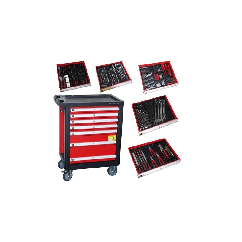 Servante d'atelier 7 tiroirs - 140 outils - BGS4070 - BGS Technic - Kraftmann - Dimensions 770x465x970mm - Poids 70kg_0
