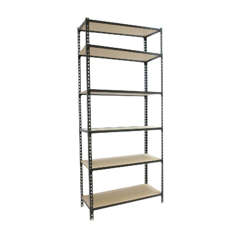 SimonRack Étagère Rangement 2500x800x500 mm, 6 niveaux, plateaux en bois, charge 150 kg par niveau, Anthracite - Maderclick - métal 8425437099410_0