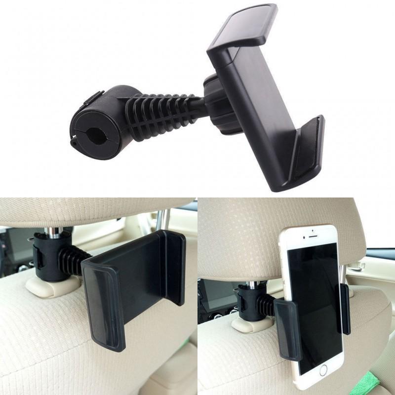 Support Téléphone Appuie-tête Voiture - Adaptable 5 à 9 Pouces - Rotation 360° - Pour Siège Arrière - 1