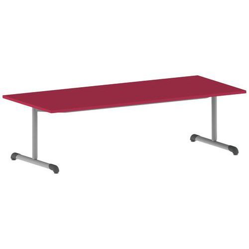 TABLE BANDANA 180 X 80 CM FIXE T2 STRAT CERISE GRIS - MOBIDECOR