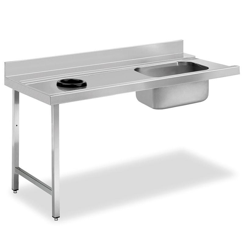 Table de prélavage avec plonge et orifice vide-déchets P 750 -_0