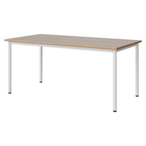 TABLE MALIBU 160X80 T5 4P STRA ALAISÉ ACACIA/BLC 9016