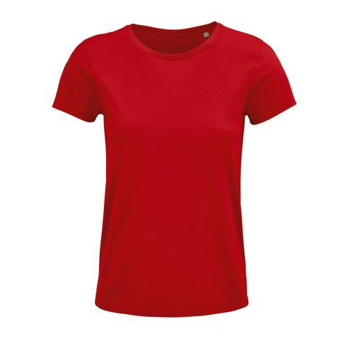 TEE-SHIRT PERSONNALISABLE FEMME COTON ORGANIQUE BIO JERSEY 150 ROUGE