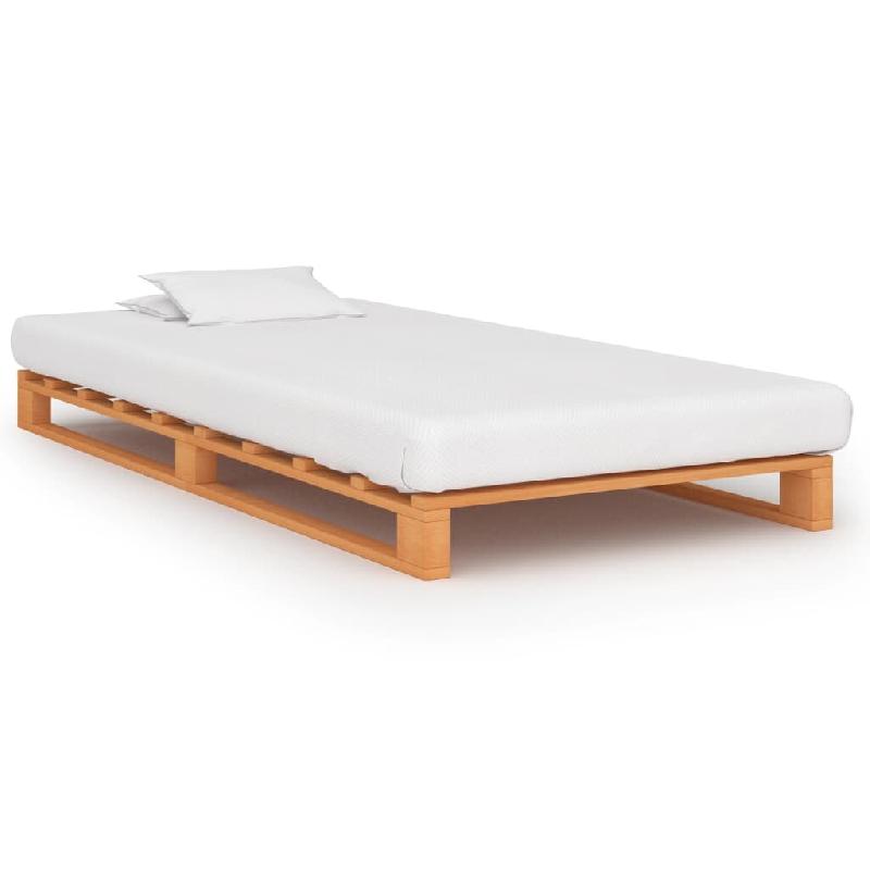 VidaXL Cadre de lit de palette sans matelas 100x200cm bois massif Modèle Pervelor - 285263_0