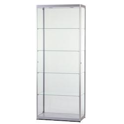 Vitrine Argent Eclairée Ouverture latérale 80x40x200cm SARAZINO Vitrines - 3701478500364_0