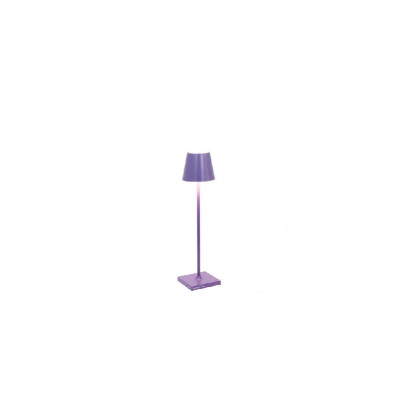 Zafferano Lampe De Table Led Poldina Pro Micro Lilac, Rechargeable Et Dimmable Avec Une Autonomie Allant Jusqu'À 12 Heures - violet 8054144506647_0
