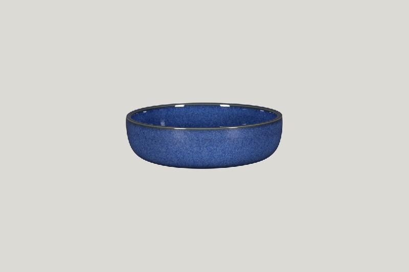 ASSIETTE COUPE CREUSE ROND BLEU PORCELAINE Ø 16 CM RAKSTONE EASE