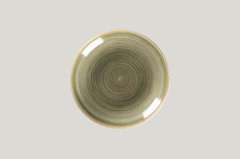 ASSIETTE COUPE CREUSE ROND EMERAUDE PORCELAINE Ø 23 CM RAK