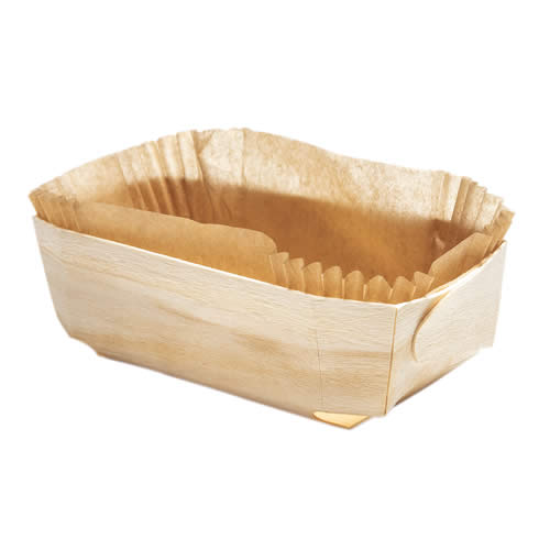 120 barquettes cuisson en bois - 18,5 x 11,5 x 5,5 cm - biodégradables et éco-responsables_0