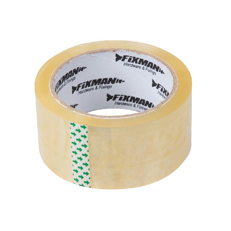 Ruban adhésif d'emballage 48 mm x 66 m - Transparent - Lot de 6 - Fixman - Résistant et polyvalent_0