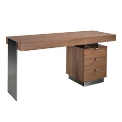 AC ANGEL CERDA Angel Cerdá Bureau en noyer et acier poli foncé 3237C 160 x 60 x 76 - 8435631024453_0