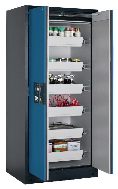 ARMOIRE SÉCURITÉ Q-PEGASUS-90 Q90.195.090.WDAC GRIS/BLEU - MANUTAN COLLECTIVITÉS