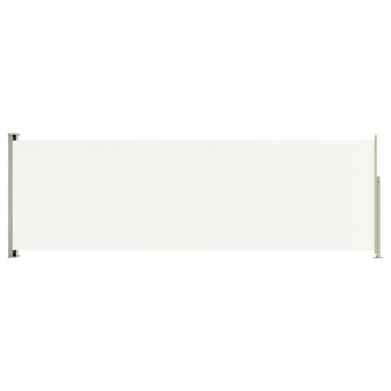 Auvent paravent store brise-vue latéral rétractable - Patio, jardin, terrasse, balcon - Protection visuelle 200 x 600 cm crème_0