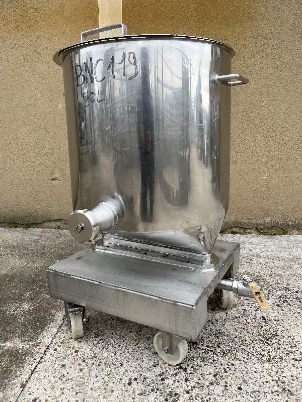Bac de lancement 90L - Hauteur 900 mm - Diamètre extérieur 510 mm - Avec roulettes_0