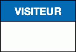BADGES ADHÉSIFS VISITEURS