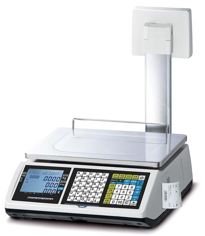 Balance poids-prix avec ticket 30 kg avec colonne conforme à la réglementation loi fiscale_0