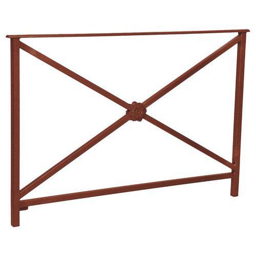 BARRIÈRE HÉRITAGE ROSACE 1.50 M - ASPECT CORTEN - PROCITY