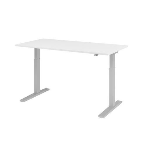 BUREAU ÉLECTRIQUE SÉRIE XMKA 160CM BLANC/ALU - HAMMERBACHER