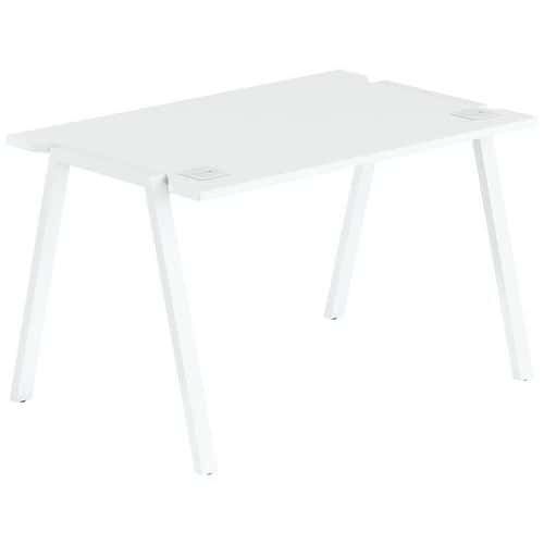 BUREAU GARY 120 X 70 CM PIED BLANC PLATEAU BLANC - MBA