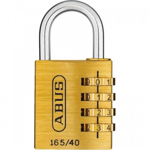 CADENAS À CODE EN LAITON - ANSE EN ACIER CÉMENTÉ - 165/40 ABUS