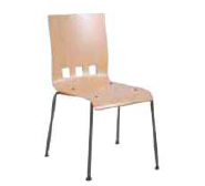 Chaise coque bois - 4 pieds en tube acier ø 18 - modèle Caro T6 - finition Blueprotech_0
