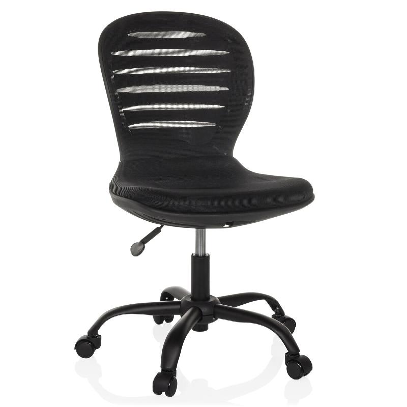 Chaise de bureau / chaise pivotante CASLA maille noire hjh OFFICE - noir polyester 882006_0