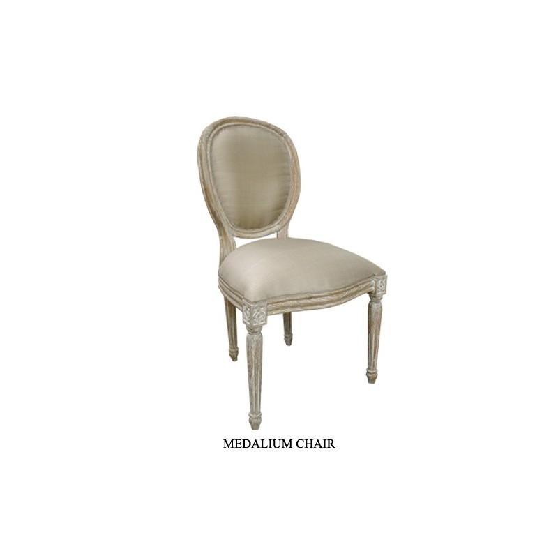 CHAISE MÉDAILLON CÉRUSÉE