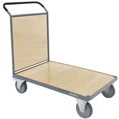 CHARIOT DOSSIER BOIS 933X513MM - 400KG - ROUES CAOUTCHOUC - MANUTAN EXPERT