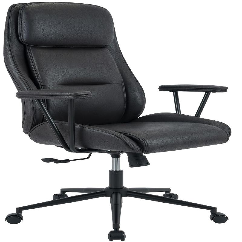 CLP Chaise de bureau Siddar Noir antique - noir polyester 327635_0