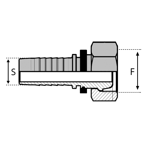 Cône 24° - Femelle - Droit (DKF) - 5 , 5/16
