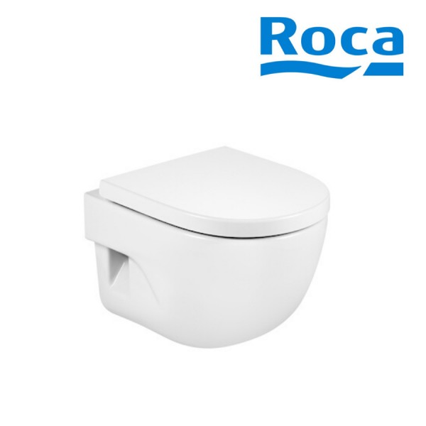 CUVETTE DE WC SUSPENDUE COMPACTE EN PORCELAINE BRIDE FERMÉE BLANC MERIDIAN  - ROCA A346248000