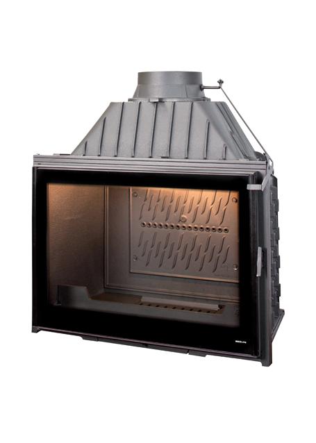 Foyer / insert en fonte Super 9 - 12,3 kW - rendement 73,80% - bûches 80 cm - Flamme verte 5_0